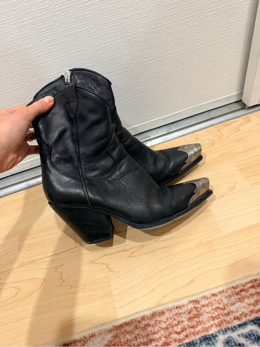 Free People Black Western Cowgirl Bootie 39